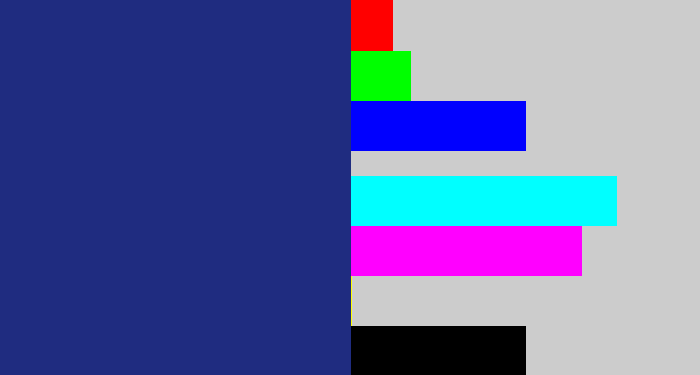 Hex color #1f2c80 - twilight blue