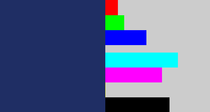 Hex color #1f2e64 - dark slate blue