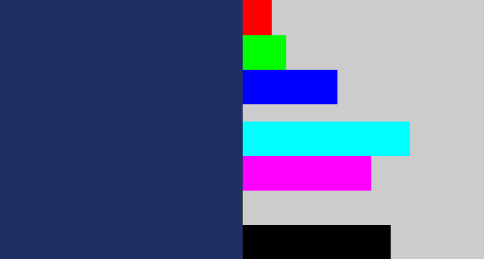 Hex color #1f2f64 - dark slate blue