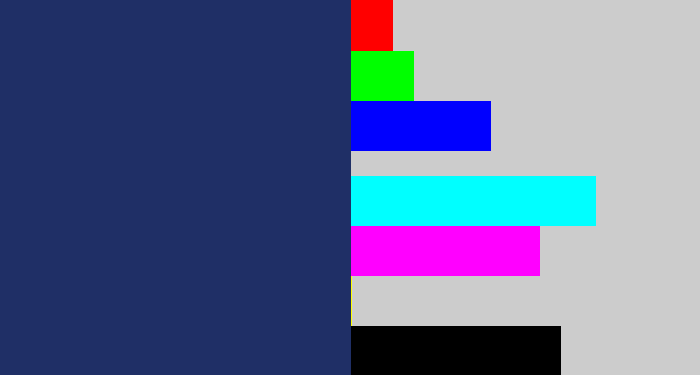 Hex color #1f2f66 - dark slate blue