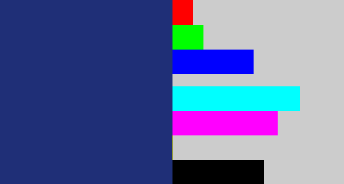 Hex color #1f2f77 - twilight blue
