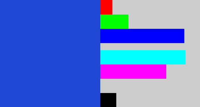 Hex color #1f48d5 - blue blue