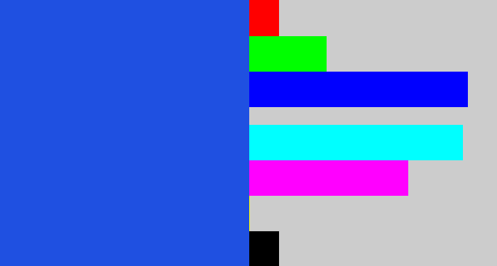 Hex color #1f50e1 - azul