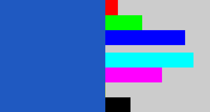 Hex color #1f59c1 - mid blue