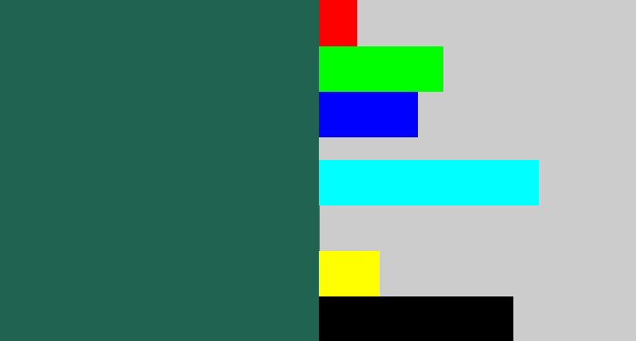 Hex color #1f6350 - dark green blue