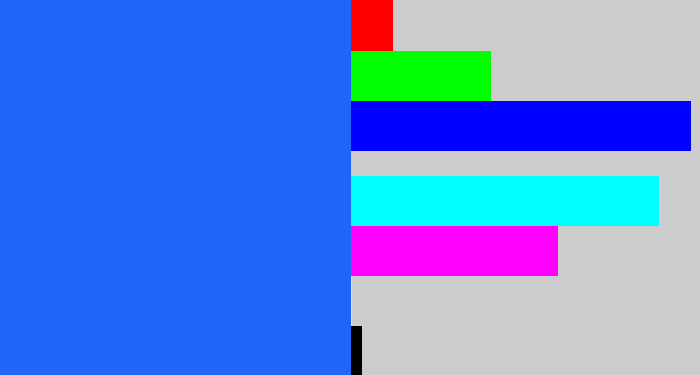Hex color #1f65f8 - azul