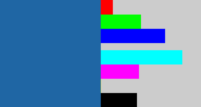 Hex color #1f66a4 - mid blue