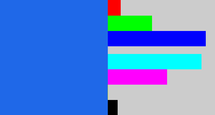 Hex color #1f69e8 - azul