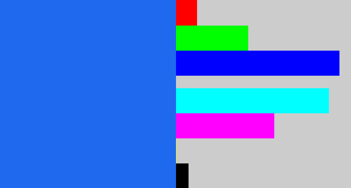 Hex color #1f69ee - azul