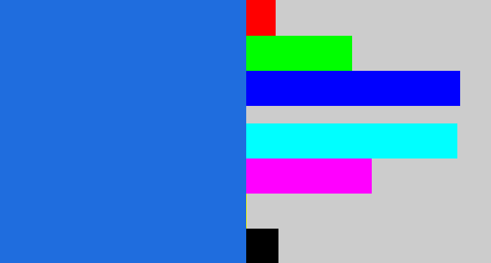 Hex color #1f6dde - azul