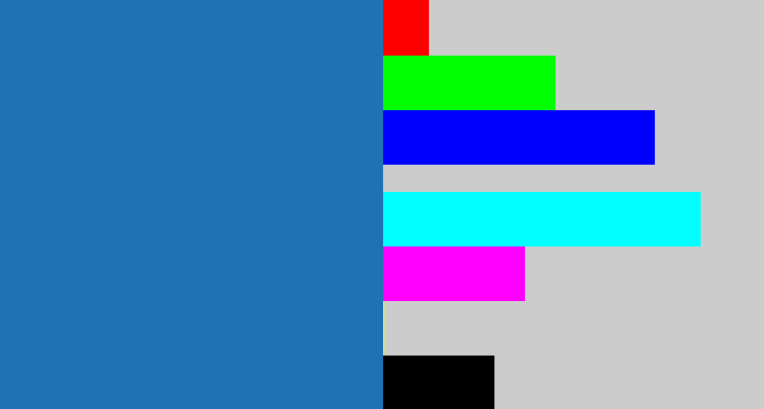 Hex color #1f72b4 - mid blue