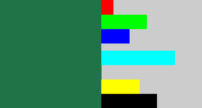 Hex color #1f7347 - darkish green