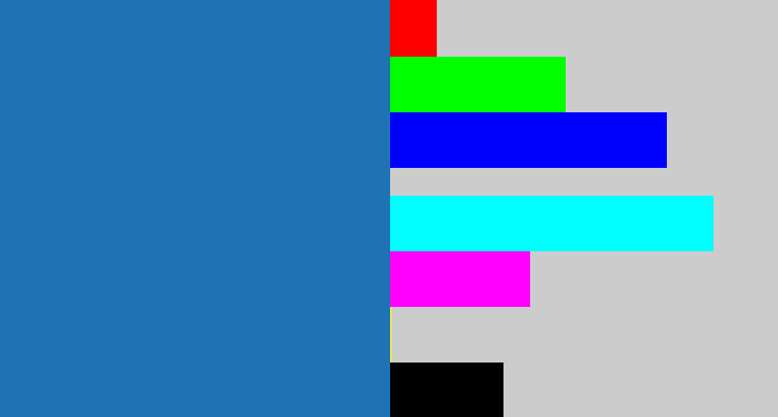 Hex color #1f73b4 - mid blue