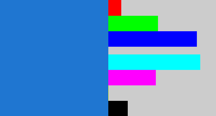 Hex color #1f76d1 - bluish