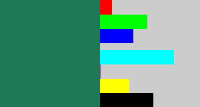 Hex color #1f7855 - dark green blue