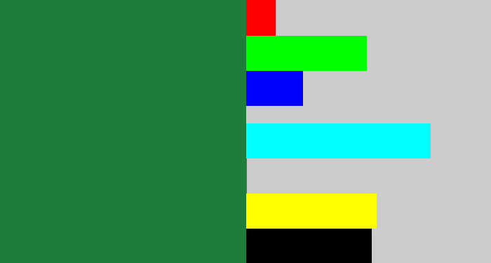Hex color #1f7d3b - darkish green