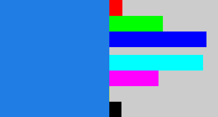 Hex color #1f7de4 - clear blue