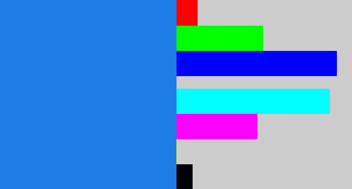 Hex color #1f7de8 - clear blue