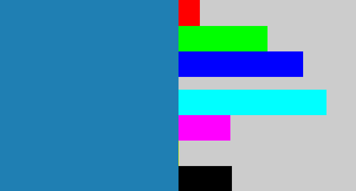 Hex color #1f7fb3 - bluish