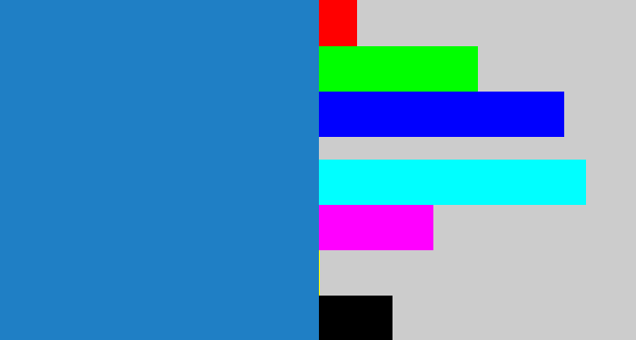 Hex color #1f7fc5 - bluish