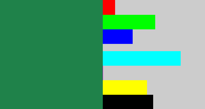 Hex color #1f824a - darkish green