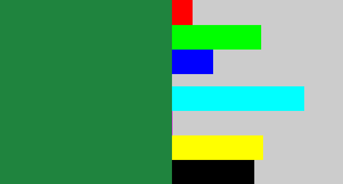 Hex color #1f843e - darkish green