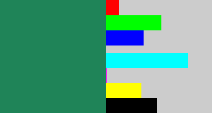 Hex color #1f8458 - dark sea green