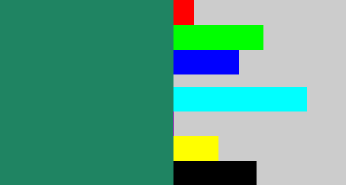 Hex color #1f8462 - viridian