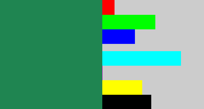 Hex color #1f8551 - dark sea green