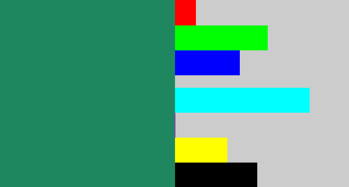 Hex color #1f875f - viridian
