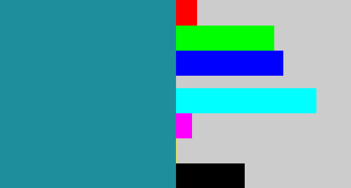 Hex color #1f8e9c - blue/green