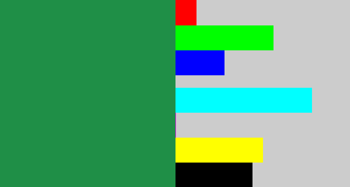 Hex color #1f8f47 - darkish green