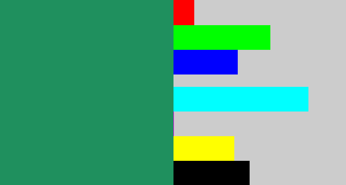 Hex color #1f905e - viridian