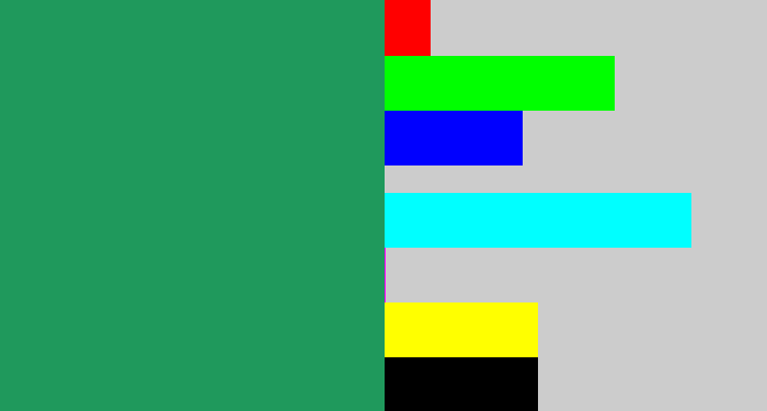 Hex color #1f995c - viridian