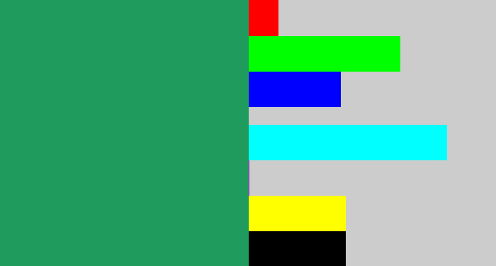 Hex color #1f9b5e - viridian