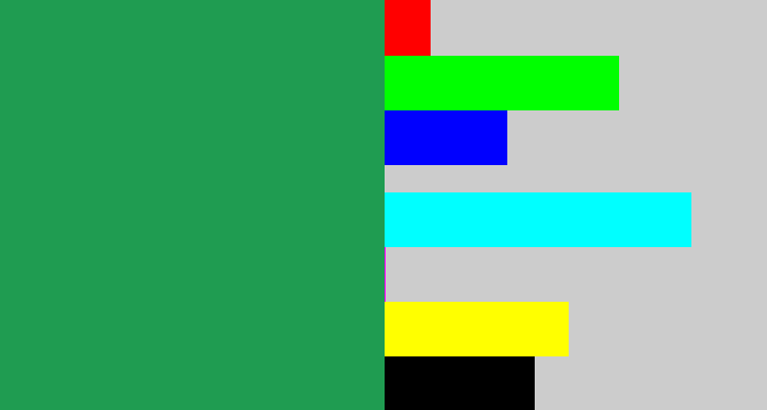 Hex color #1f9c51 - viridian