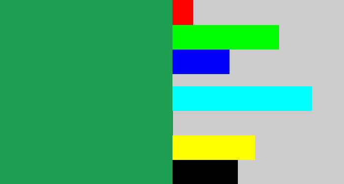 Hex color #1f9f53 - viridian