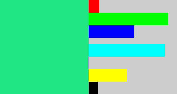 Hex color #1fe582 - wintergreen