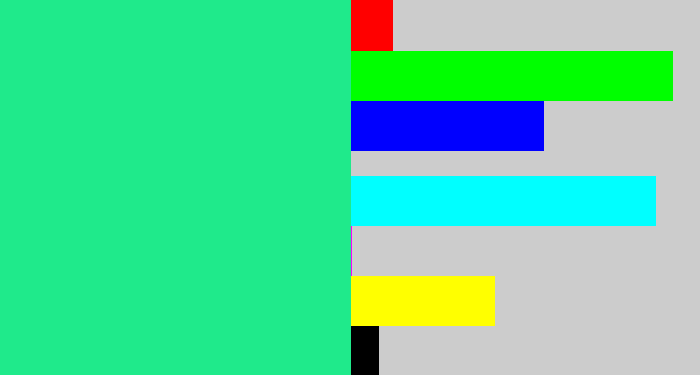 Hex color #1fea8b - wintergreen