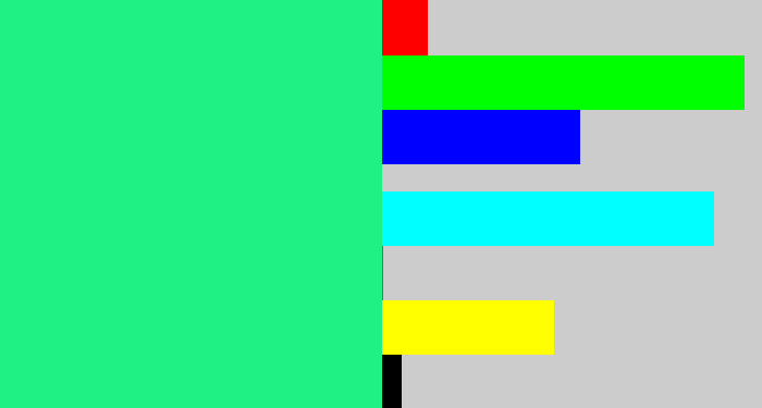 Hex color #1ff185 - wintergreen