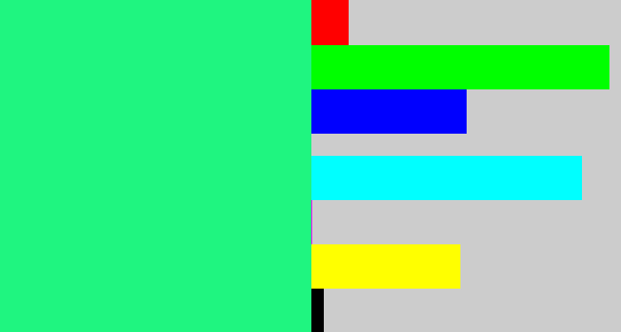 Hex color #1ff580 - wintergreen