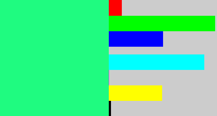 Hex color #1ffb80 - wintergreen