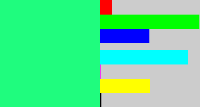 Hex color #1ffc7e - wintergreen