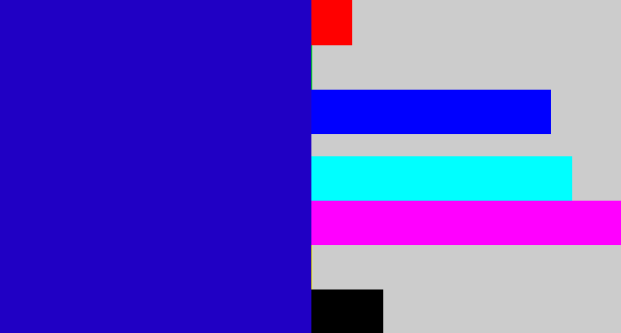Hex color #2000c4 - ultramarine