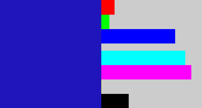 Hex color #2014bb - ultramarine