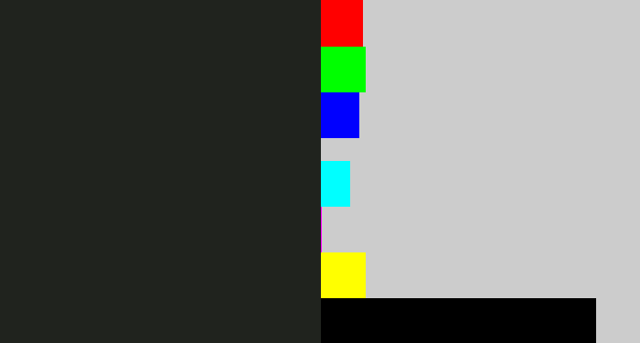 Hex color #20231e - dark