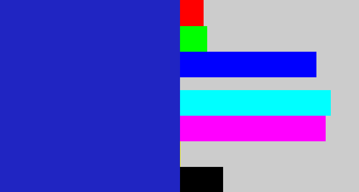 Hex color #2025c2 - blue blue