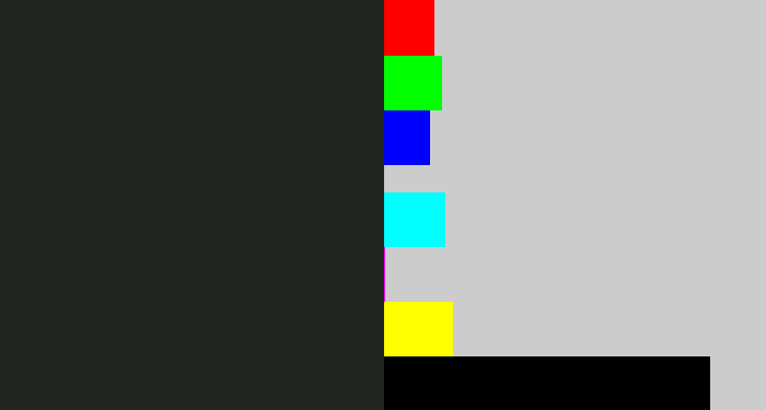 Hex color #20261f - dark