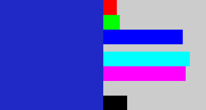 Hex color #2028c5 - blue blue