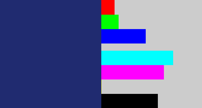 Hex color #202b70 - dark slate blue